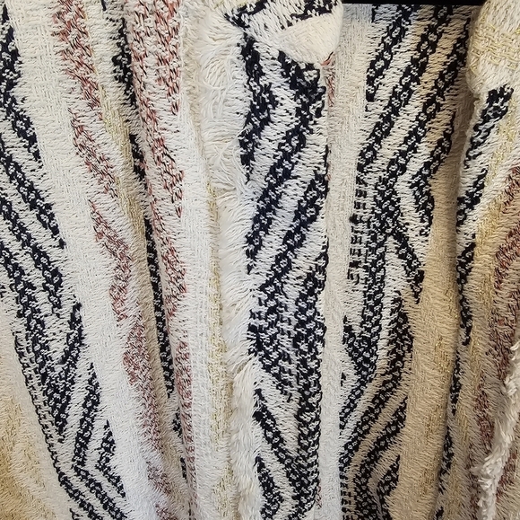 Susan Graver 18W Cotton Blend Multi Textured Open Front Jacket - Picture 7 of 10